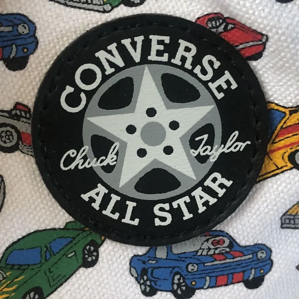 Converse All Star Hi Tops Easy On Cars Design Youth Size 3 - 21.5 CM